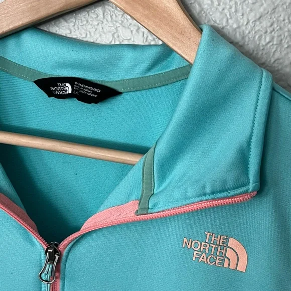 The North Face Aqua and Pink Zip-Up Jacket size large - Picture 2 of 3